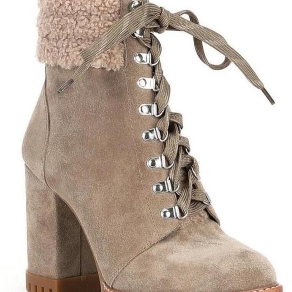 Gianni Bini Suede High Heel Booties Size 6.5 - Picture 2 of 3